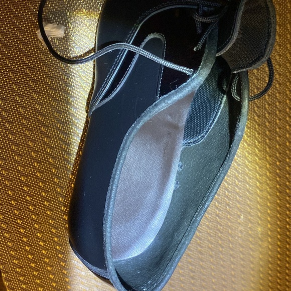 Men’s Black Leather/Black Patent Latin Dance / tuxedo dress shoes - Picture 13 of 14